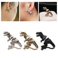 thumbnail image 4 of Three Dinosaur Small Animal Pierced Earrings for Unique Style and Statement, 4 of 4