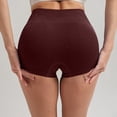 thumbnail image 6 of Htigea Clearance Womens Butterluxe Biker Shorts 2.5 Inches - High Waisted Yoga Workout Running Volleyball Brown,S, 6 of 7