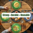 thumbnail image 3 of BYOBA Green Plates Set of 4 – Durable Reusable Everyday Dining Plates for Family Meals, Parties, Holidays and Kitchen Use, Modern Stackable Tableware, 3 of 6