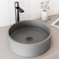 thumbnail image 2 of VIGO Palermo Gothic Gray Concreto Stone 15 in. L x 15 in. W x 5 in. H Round Vessel Bathroom Sink, 2 of 8