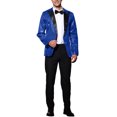 thumbnail image 2 of INSPIRE CHIC Men's Sequin Suit Jacket Sparkly Party Show Glitter Sports Coat, 2 of 6