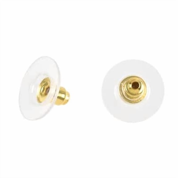 12 Pack: Gold Earring Back Disks by Bead Landing