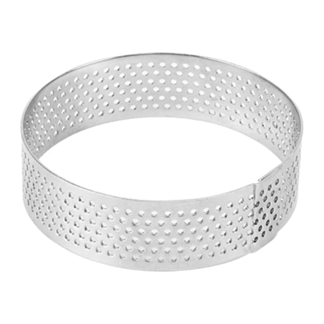 Inteprter Anillos para tarta de acero inoxidable, molde para tarta y Mousse resistente y duradero, anillo perforado para Mousse y pastel Cocina y Comedor 3 pulgadas