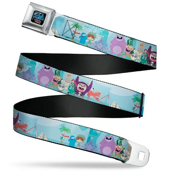 Cartoon Network Belt, Seatbelt Buckle Belt, Fosters Home For Imaginary Friends Group Pose Blues, 30 to 44 Inches