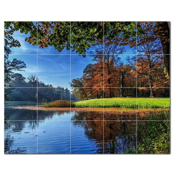 Lake Ceramic Tile Mural Kitchen Backsplash Bathroom Shower, 400719-S54