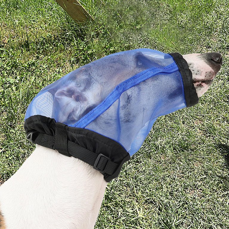 Serenable Dog Foxtail Mask,Pet Supplies,Mesh Snood Dog Face Guard