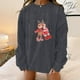 thumbnail image 2 of Sudadera de manga larga con estampado navideño informal con cuello redondo para mujer a la moda Fridja fhghd688, 2 of 4