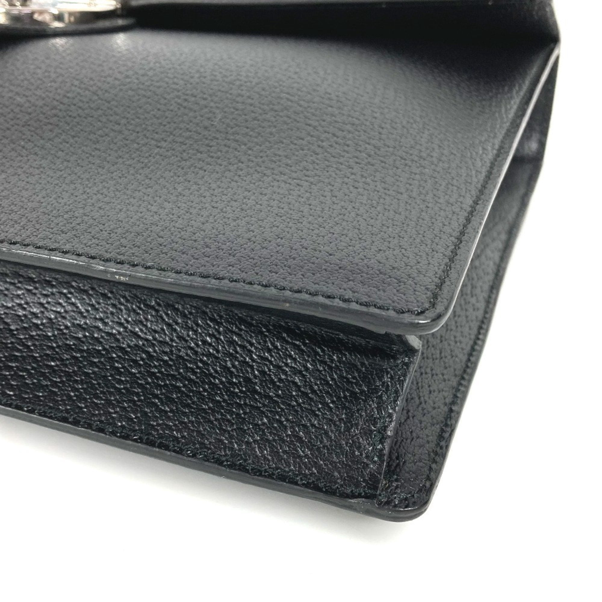 Pre-Owned GUCCI 295256 Logo Business Bag Briefcase Handbag Leather Men's Black (Good)