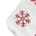 thumbnail image 4 of Northlight 19" Red and White Velvet Embroidered Snowflake Christmas Stocking, 4 of 6