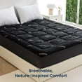 thumbnail image 3 of Sleep Zone 11oz Bamboo Cooling Mattress Pad, Soft Breathable Mattress Topper with Deep Pocket up to 21", OEKO-TEX Certified, Black, Queen, 3 of 11