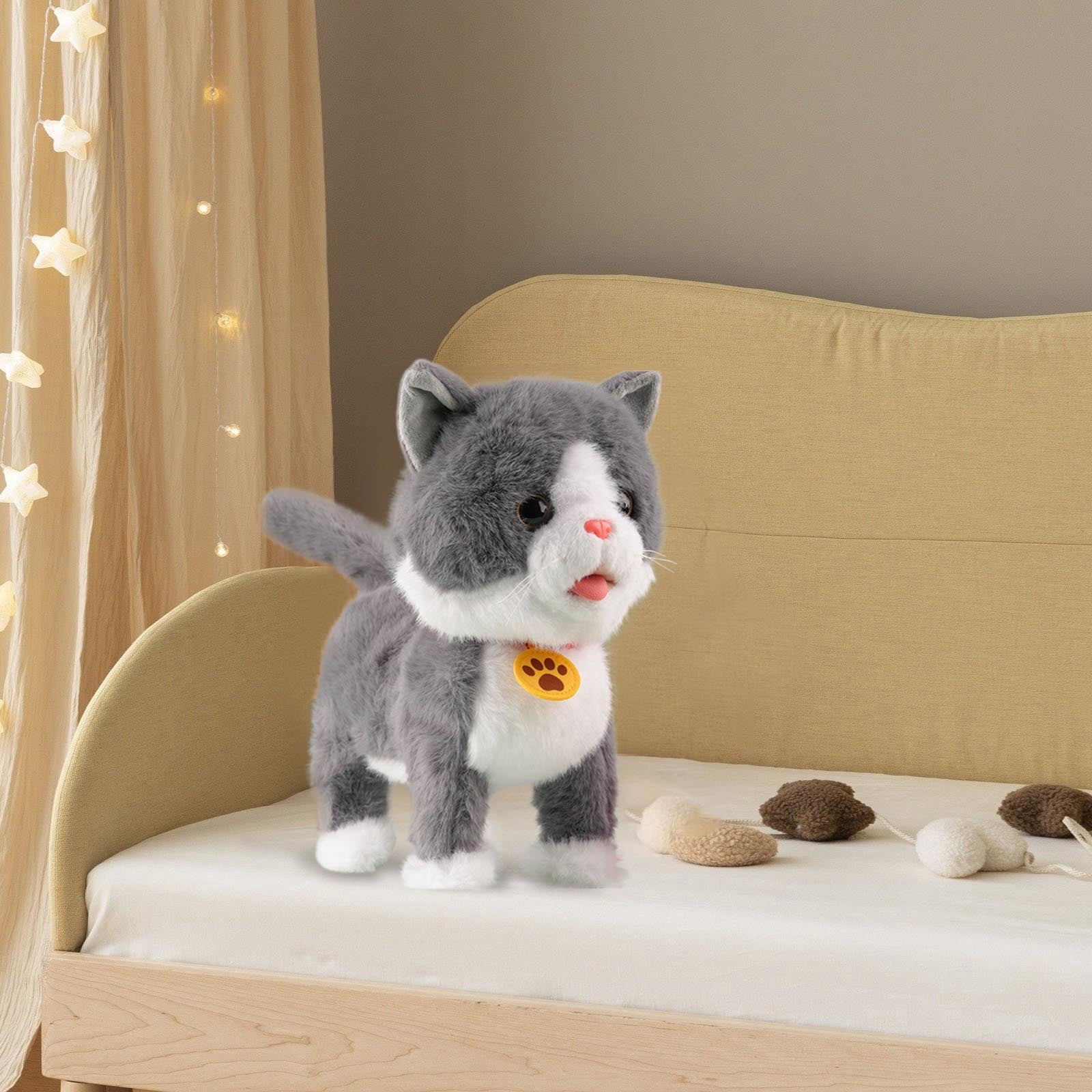 Chien Robot Froplays Interactif – Jouet Électronique Avec Détection Tactile, Sons Réalistes, Queue Et Tête Mobiles, Fourrure Douce, 33 Cm