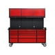 thumbnail image 1 of GABINETE DE ACERO INOXIDABLE COLOR ROJO 15 CAJONES Y 3 GABINETES SUPERIORES, 1 of 9