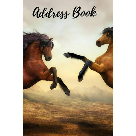 Address Book: Horse Address Book for Contact, 6 by 9 for Contacts, Addresses, Phone Numbers, Emails & Birthday. Smart Alphabetical Organizer Journal Notebook. Over 370 Spaces Paperback - Large