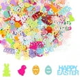 thumbnail image 3 of EUDIDV Easter Decorations Easter Eggs Easter Confetti Egges Chicken Shape Glitter Metallics Foil Table Scatters Confetti For DIY Party Decorations Easter Party Supplies, 3 of 7