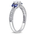thumbnail image 3 of Everly Women's Sapphire 10K White Gold Engagement Ring, 3 of 7