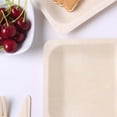 thumbnail image 2 of Efavormart 100 Pack | 6" Eco Friendly Birchwood Wooden Dessert, Appetizer Plates, 2 of 11