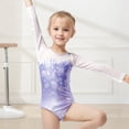 thumbnail image 2 of Leotards for Girls Gymnastics, Long Sleeve Sparkly Dance Biketards with Shorts Ballet Tumbling Outfit for 3-12 Years, 2 of 7