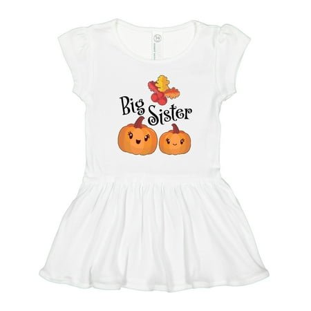 

Inktastic Big Sister Pumpkins with Fall Leaves Gift Toddler Girl Dress