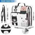 thumbnail image 3 of Animals Plants Pattern Stripes Lines Zipper Binder Bag 3 Ring Binder Bag,Large Capacity Durable Binder Organizer Bag, 3 of 8