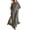 Black, variant on Women's 2026 Summer Shirt Maxi Dress Bubble Short Sleeve One Shoulder Stripes Dress Loose Boho Vacation Flowy Dress