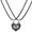 Black, variant on Joernso Heart Pendant Necklace Magnetic Matching Fine Workmanship Alloy Two Souls One Heart Pendant Necklaces for Dating