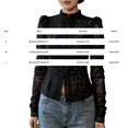thumbnail image 4 of Women's Fashion Elegant Commute Stand Collar Blouse, Lace Crochet Detail with Chinese Frog Button Closure, for Office Work or Daily Casual Outfits in Spring White, 4 of 6