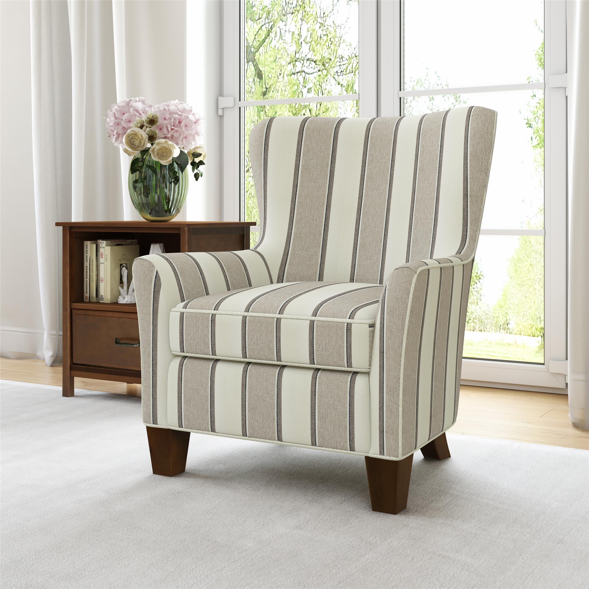 Better Homes & Gardens Grayson Accent Chair, Beige Stripe - Walmart.com