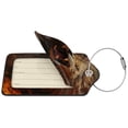 thumbnail image 2 of Cauagu Cool Flame Lion A Pattern Luggage Tags,Leather Luggage Tags Personalized Luggage Tag Travel Tags Privacy Cover ID Label for Travel Bag Suitcase-1, 2 of 5