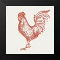 thumbnail image 2 of Schlabach, Sue 15x15 Black Modern Framed Museum Art Print Titled - Cottage Rooster IV Red, 2 of 5