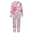thumbnail image 5 of Hello Kitty Hooded Union Suit Pajama Soft Comfy PJs Sleepwear, 5 of 7