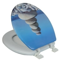 Unique Bargains Bathroom Warm Pile Up Stone Pattern Soft Toilet Seat Cover by Unique-Bargains