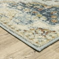 thumbnail image 6 of 5' X 7' Blue Beige Rust Gold And Teal Oriental Power Loom Stain Resistant Area Rug, 6 of 10
