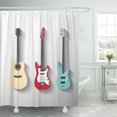 thumbnail image 1 of ABPHQTO Neck Black Rock Guitars Bass Vintage Roll Acoustic Classic Cortina de ducha 160x180 cm, 1 of 1