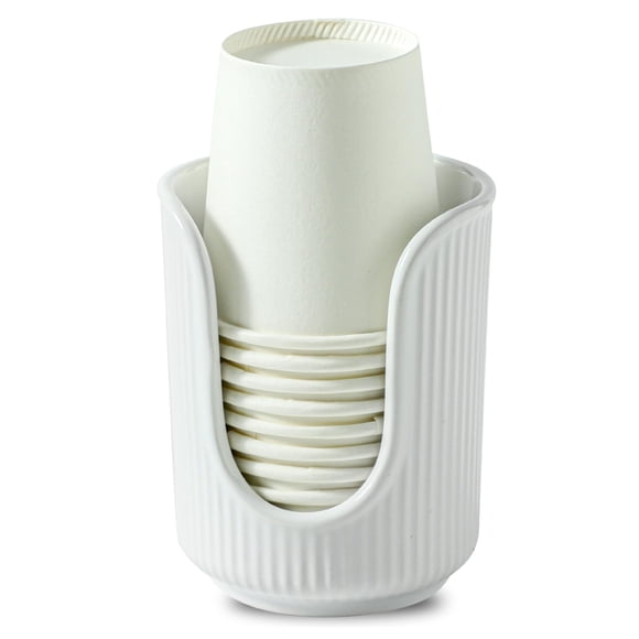 Dispensador de vasos Dobbyby Ceramic Bathroom para vasos de 90 a 120 ml, color blanco