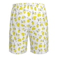 thumbnail image 6 of Naloa Yellow Lemon Leaves Men's Beach Shorts, Surfing shorts, Swim trunks, Quick Dry Swim Trunks for Surfing Beach Fun - Large, 6 of 9