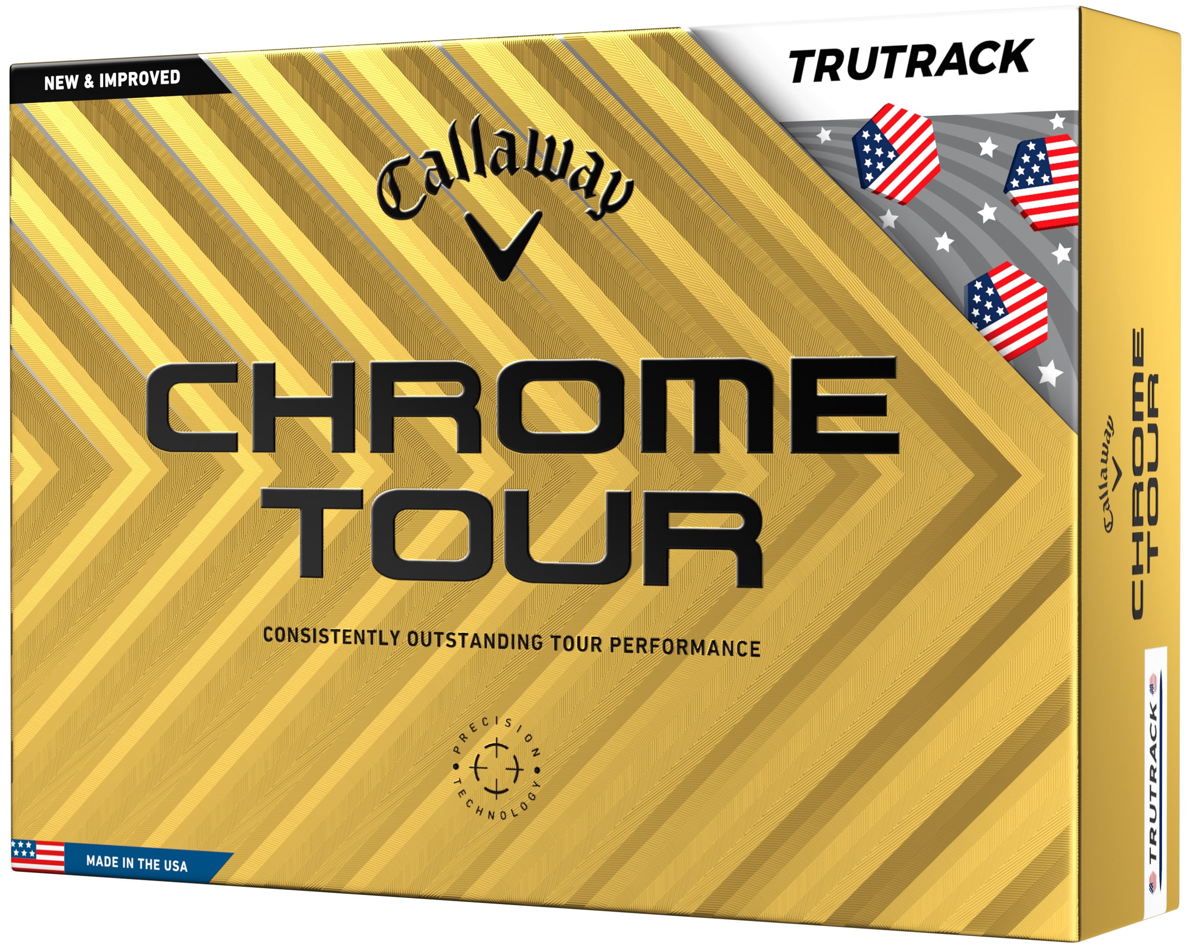 Callaway Chrome Tour TruTrack USA Golf Balls White 1-Dozen