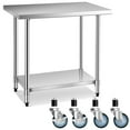 thumbnail image 1 of Gymax 24'' x 36'' Stainless Steel Commercial Kitchen Work Table w/ 4 Wheels, 1 of 10