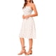 thumbnail image 4 of Vestido Floral de Tirantes Finos con Bolsillos para Mujeres Chic de Verano XL Beige, 4 of 6