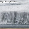 thumbnail image 2 of Hasoo Plush Polyester Shag Area Rug 2'x 3' Fluffy Decorative Rug for Indoor Home Floor Tie-dyed Carpet, Light Grey, 2 of 5