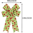 thumbnail image 2 of chalian  10 Pack Red Green Bows Christmas Tree Decorations,9”x13” Large Wreath Bow with Glitter Red Green Dot for Xmas Home Fence Stairs Railing Fireplace Indoor Outdoor Front Door Decor, 2 of 7