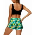 thumbnail image 3 of Women 4th of July Board Shorts Hawaiian Tropical Print Beach Swim Shorts with Pockets, 3 of 10