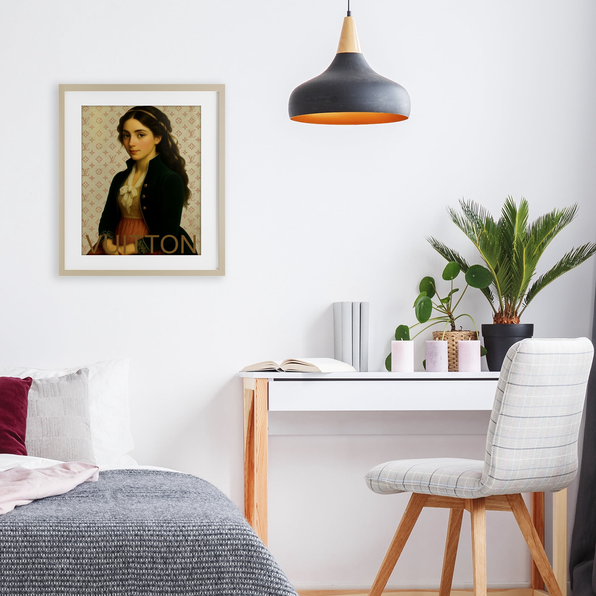 Stupell Industries Glam Gentlewoman in Spring Birch Framed Print Under Glass, design by Grotto Studios