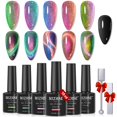 thumbnail image 1 of Set de esmaltes de uñas MIZHSE 9D Cat Eye Gel 10 ml, 6 colores con imán, 1 of 7