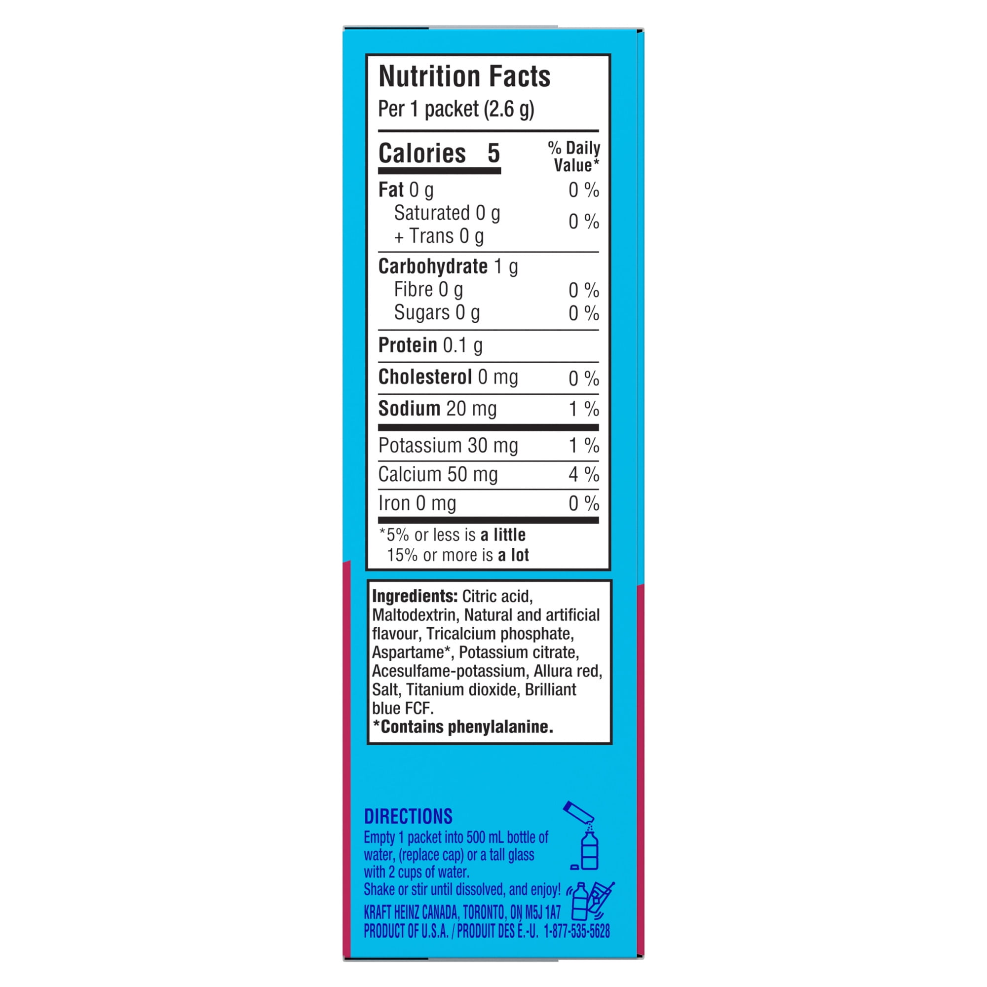 Mélange Pour Boisson En Poudre Punch Aux Fruits, Sachets De 2, 6 G, Boîte De 10 Ct 10pk