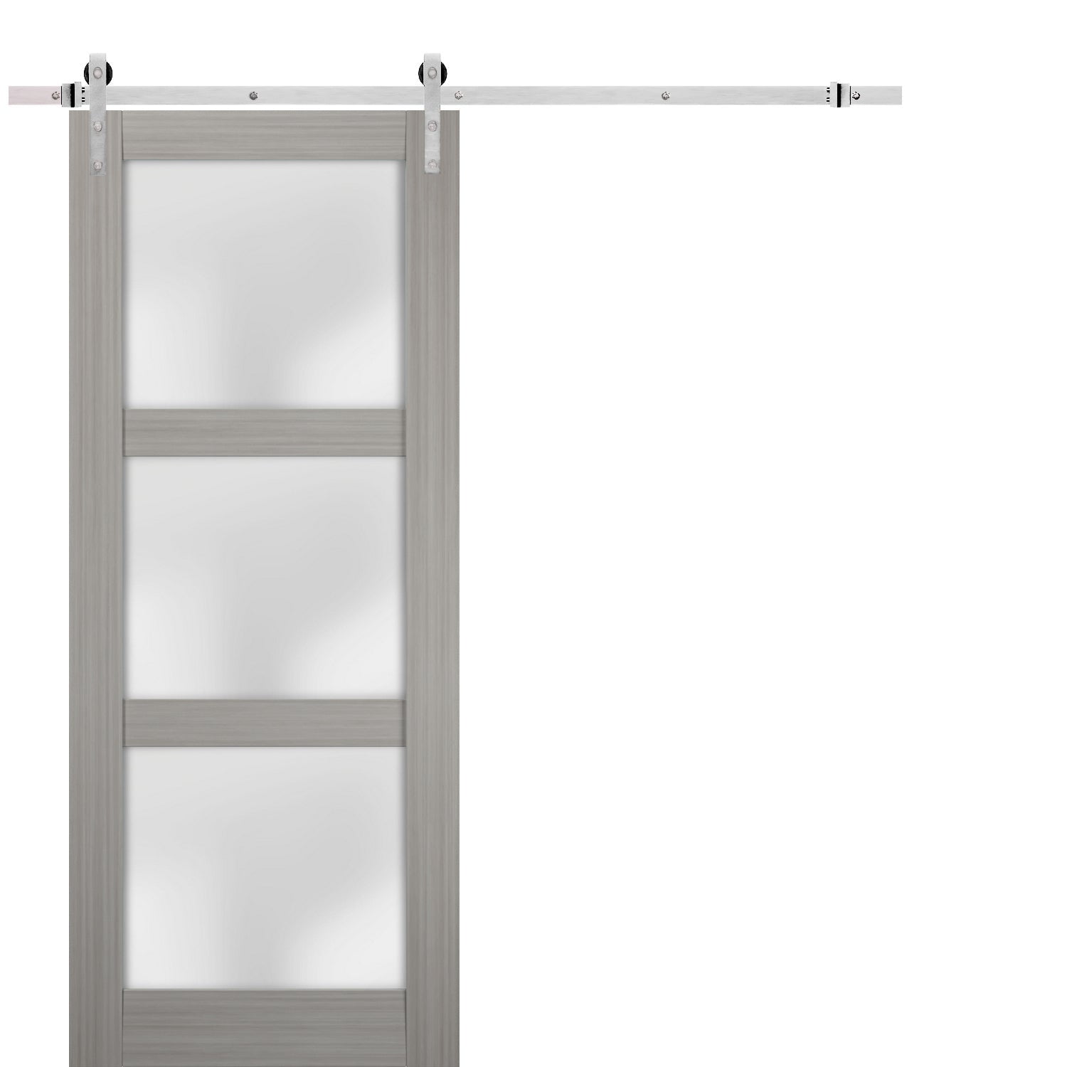 Sturdy Barn Door 32 X 80 Inches Frosted Glass Lucia 2552 Grey Ash sturdy-barn-door-32-x-80-inches-frosted-glass-lucia-2552-grey-ash