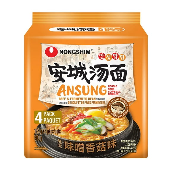 Nongshim Ansungtangmyun Noodle Soup, 125g x 4, Family Pack