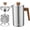 34oz Stainless Steel, variant on French Press – 350ml Stainless Steel Coffee Press, 2 Cup Cafetiere for Ground Coffee, Portable French Press