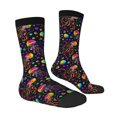 thumbnail image 4 of Yiaed Rainbow Jellyfishes Print Great elasticity Crew Socks Sports socks for Men and Women, 4 of 5