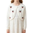 thumbnail image 3 of UACY Kids Girls Bolero Sweater Shrug, Long Sleeve Open Front Knit Cardigan for School, Party and Everyday Wear, 3 of 7