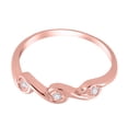 thumbnail image 3 of Aonejewelry 0.03 Ctw. Swirl Standout Style Diamond Wedding Band In 10K Rose Gold, 3 of 4